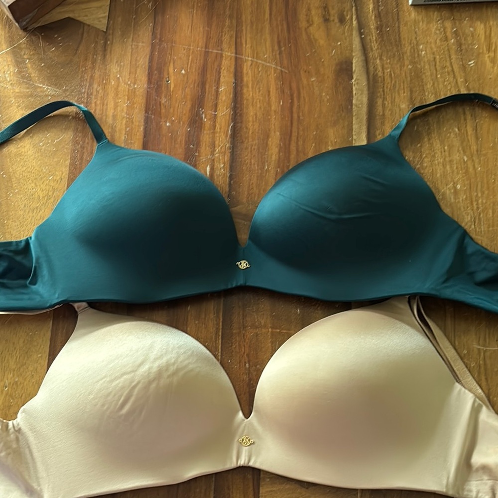 Victoria's Secret Green and Cream Bras Intimates & Sleepwear